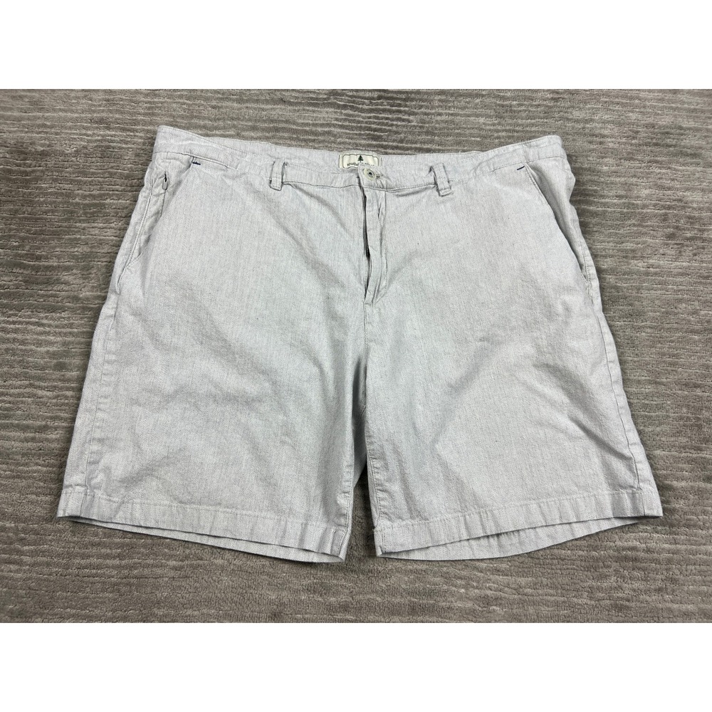 Southern Pines Shorts Mens 42W Gray POS107ST Cotton Stretch Textured Chino Short